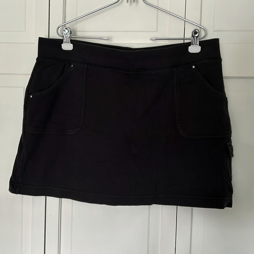 Croft & Barrow XXL Black Cargo Skort